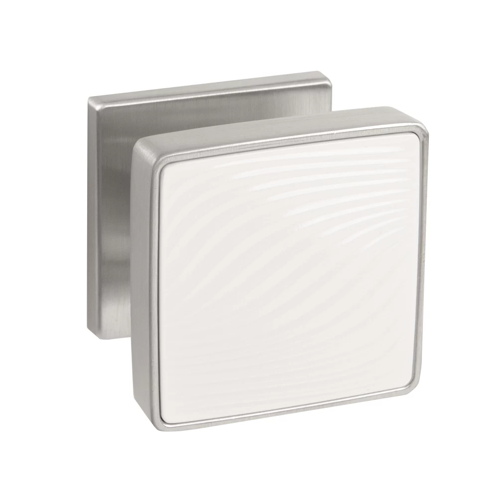 Фото Ручка раздельная K.EST.Q52.GIPNOZ SSC/WH-16 сатинированный хром/белый