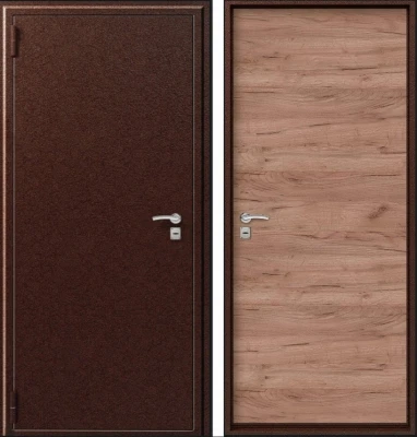 Дверь O-10 Медь антик - Дуб табак