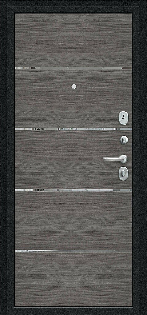 Фото Входная дверь Лайн Букле черное/Grey Melinga BR5021 внутренняя сторона