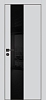 Межкомнатная дверь PX-6 черная кромка с 4-х ст. Сапфир матовый